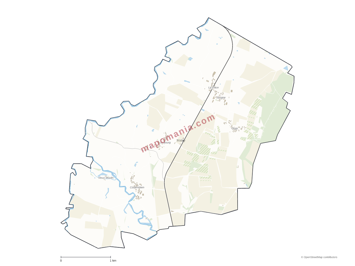 Carte de Malay à personnaliser