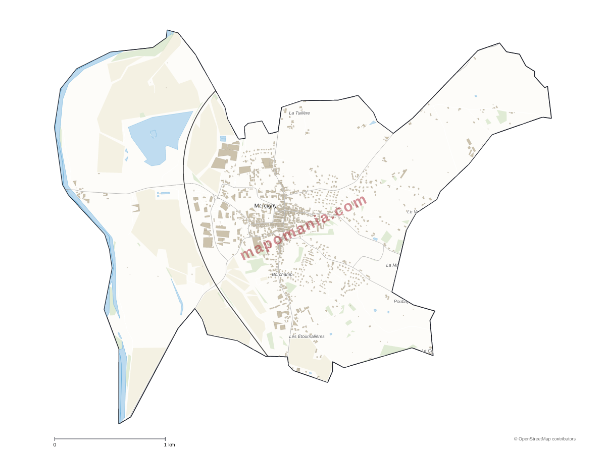 Carte de Marcigny à personnaliser