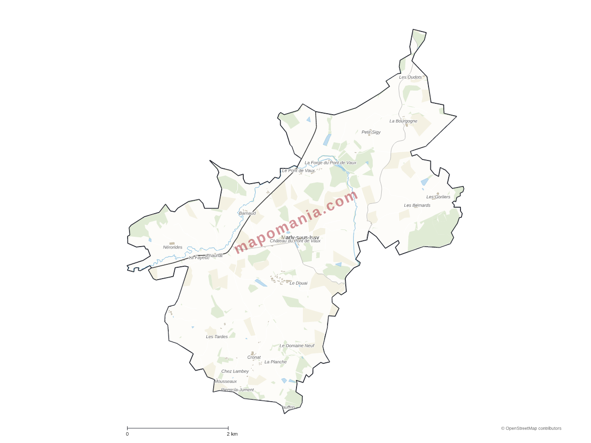 Carte de Marly-sous-Issy à personnaliser