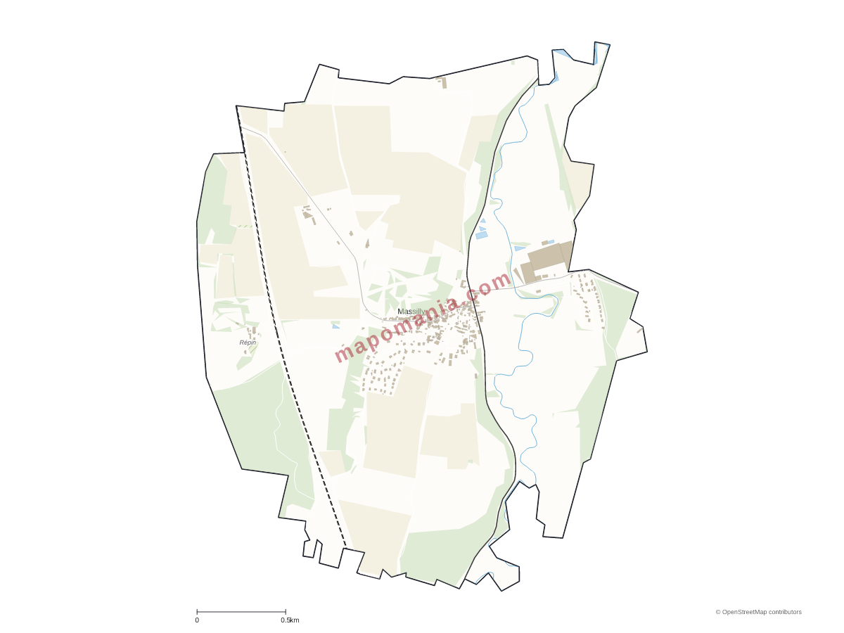 Carte de Massilly à personnaliser
