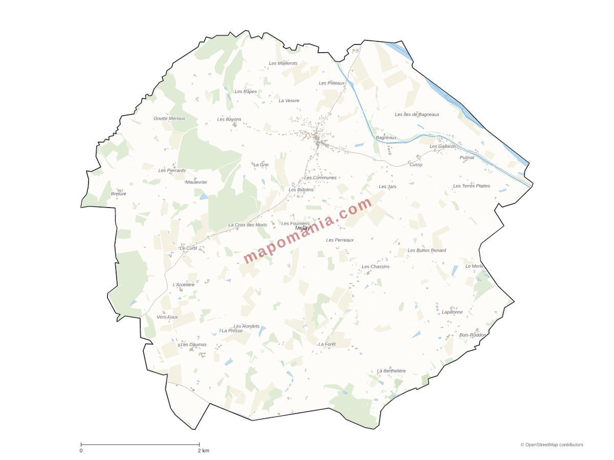 Carte de Melay à personnaliser