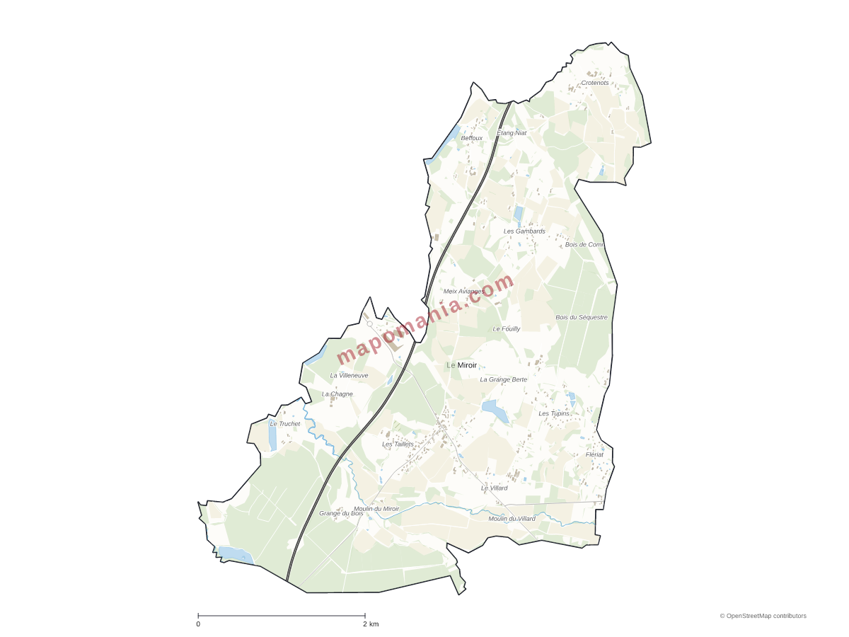 Carte de Le Miroir à personnaliser