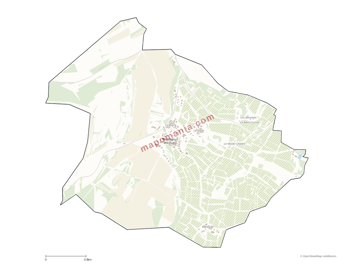 Carte de Montagny-lès-Buxy à personnaliser