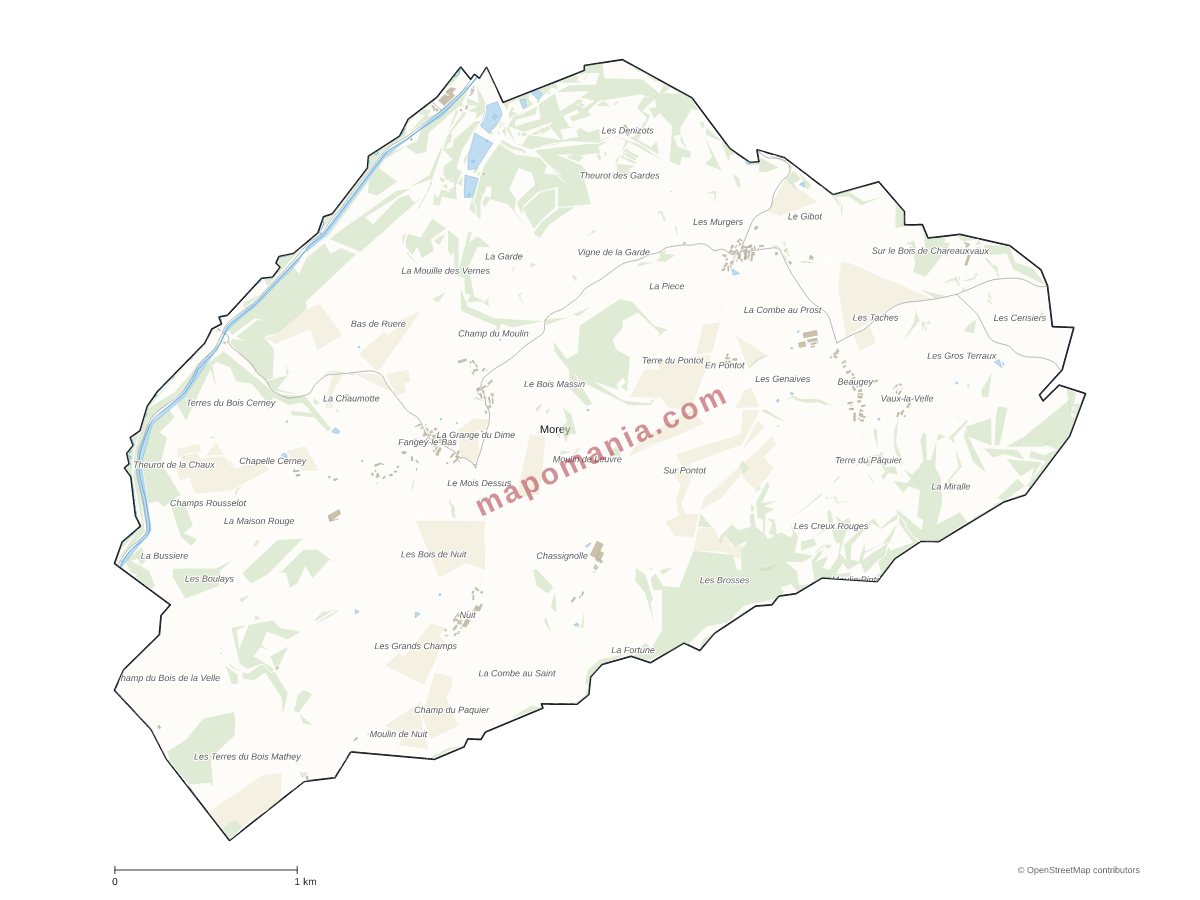 Carte de Morey à personnaliser