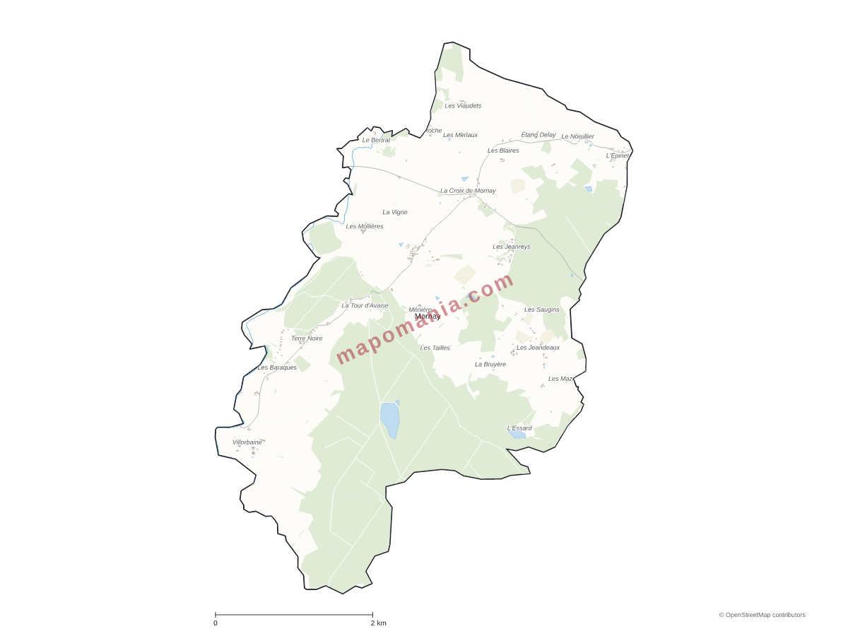 Carte de Mornay à personnaliser
