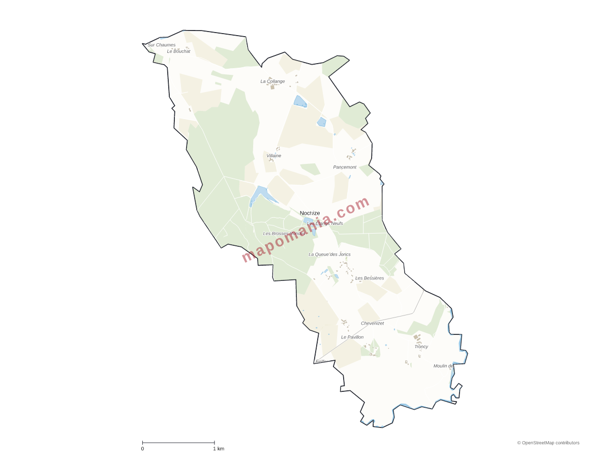 Carte de Nochize à personnaliser