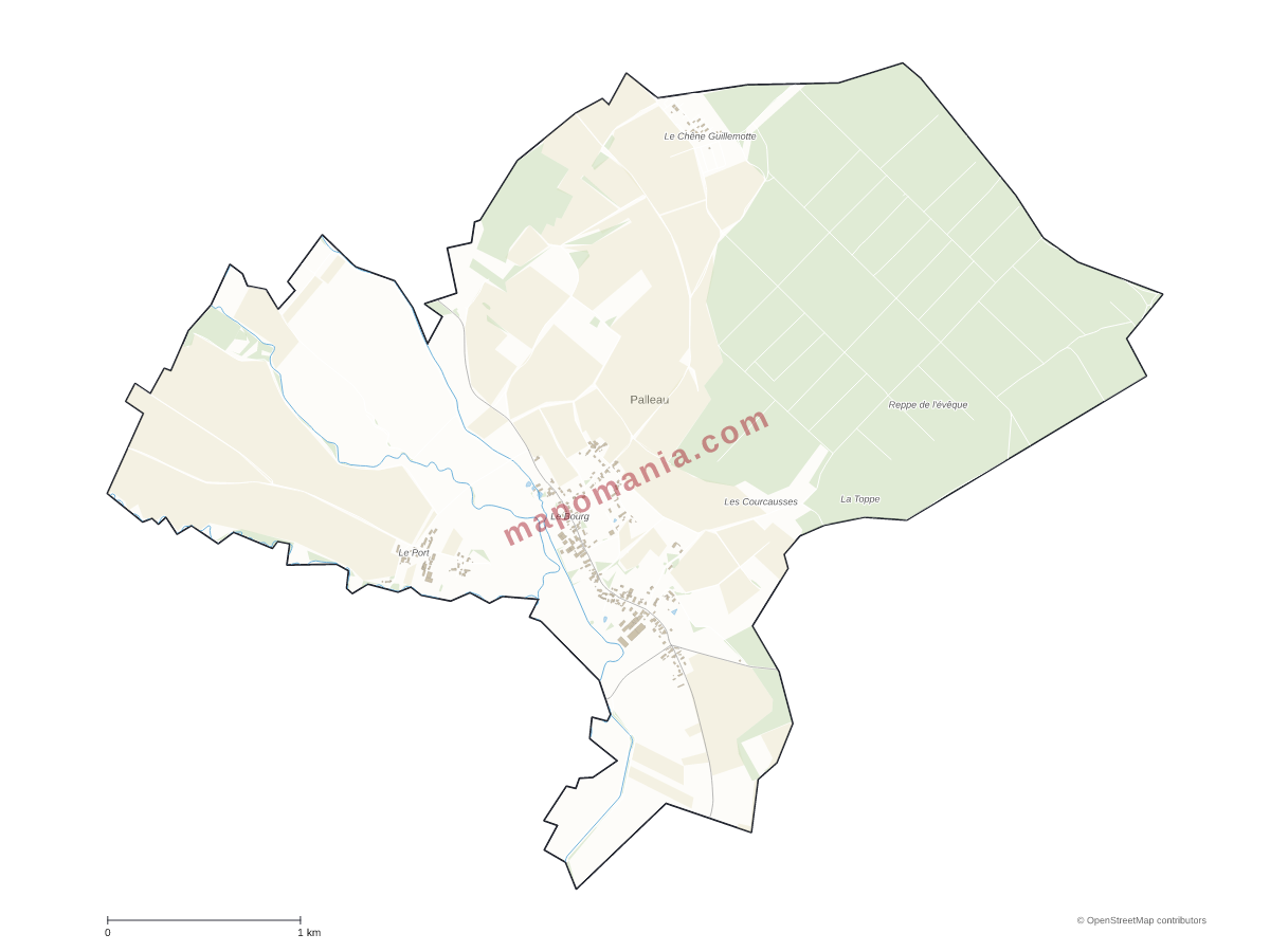 Carte de Palleau à personnaliser