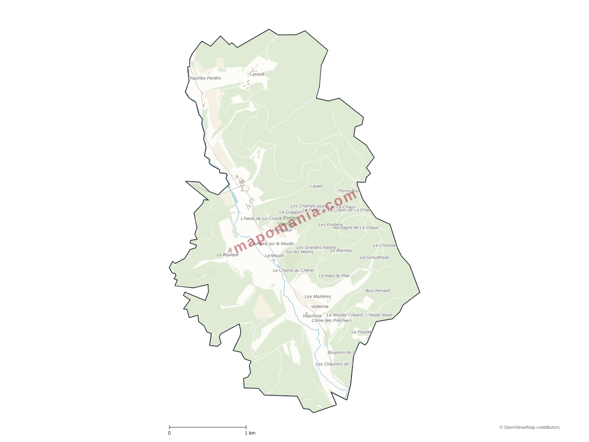 Carte de La Petite-Verrière à personnaliser