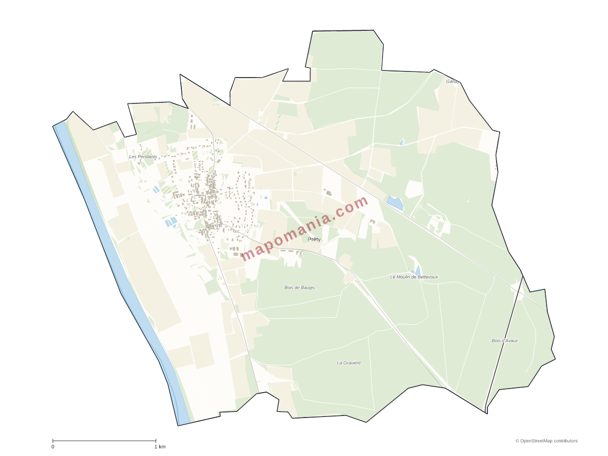 Carte de Préty à personnaliser