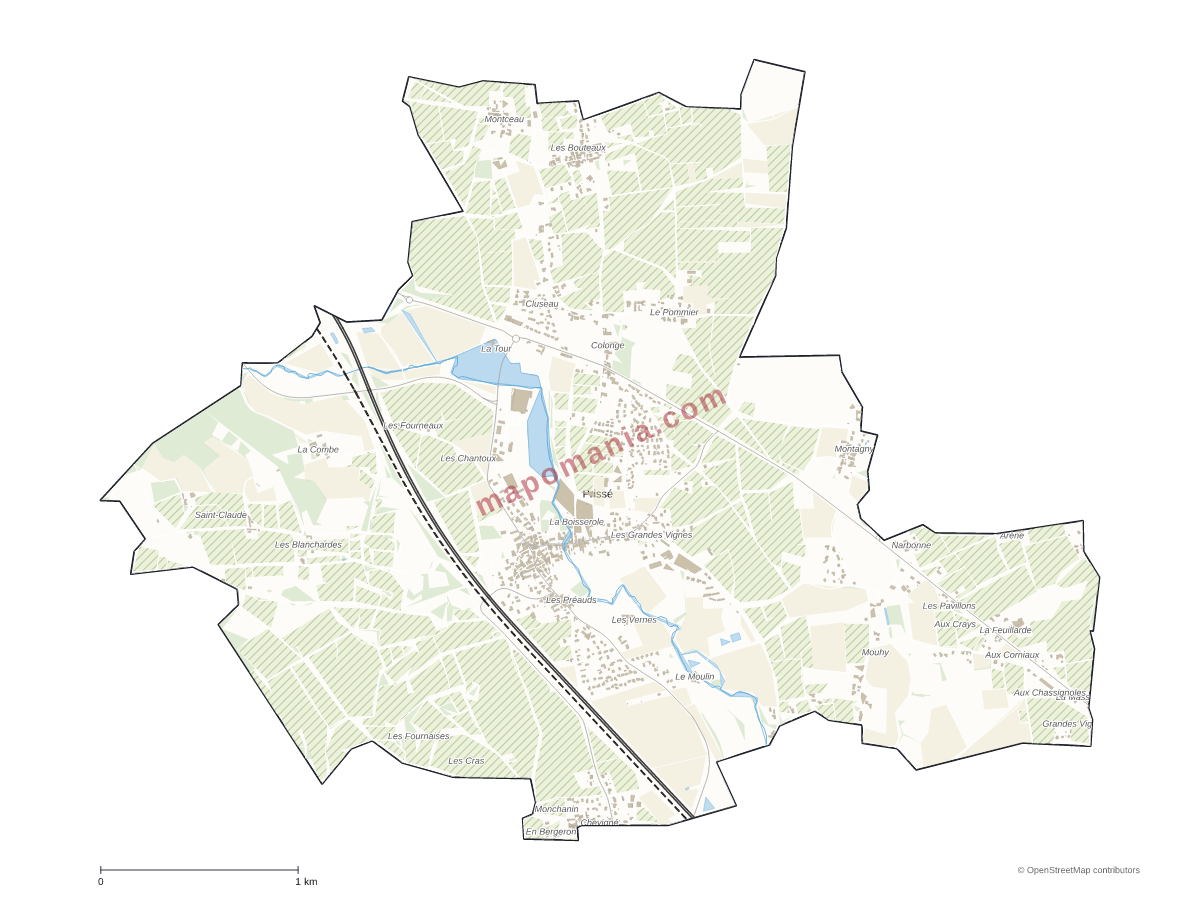 Carte de Prissé à personnaliser