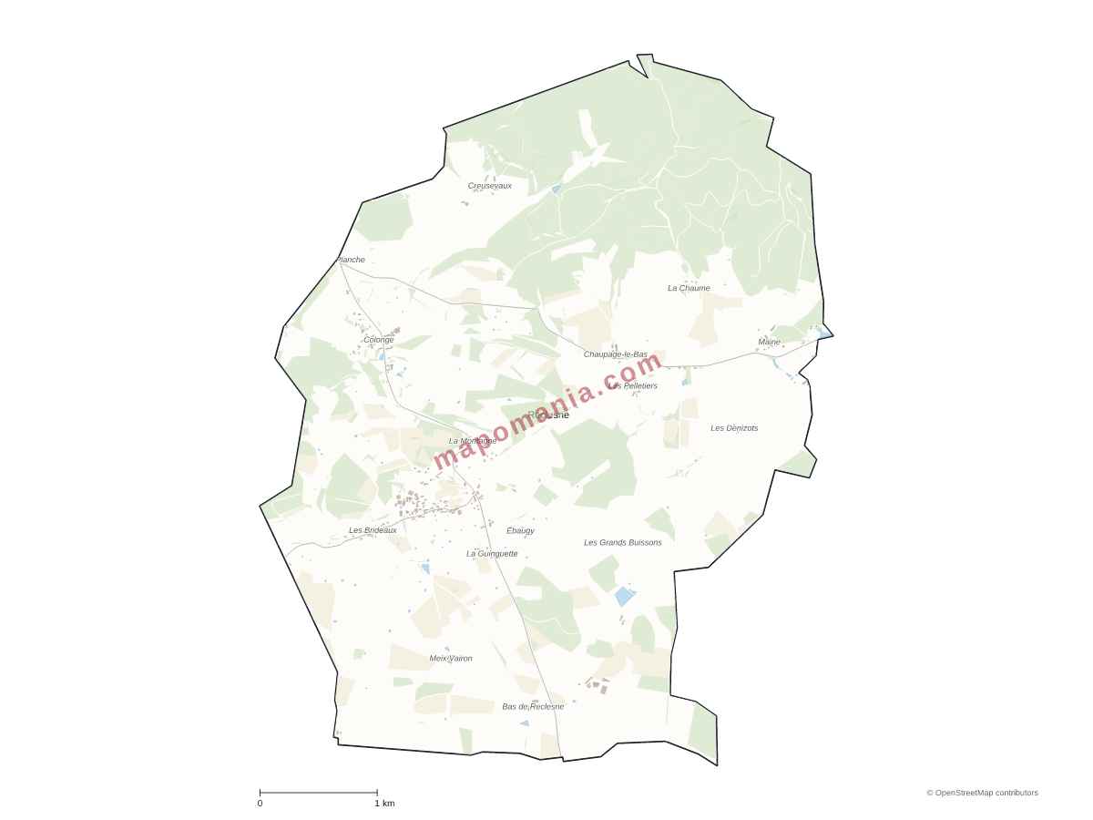 Carte de Reclesne à personnaliser