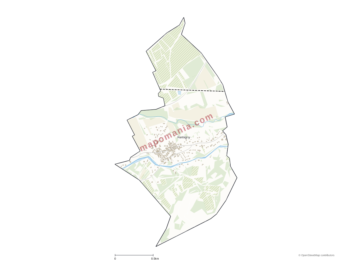 Carte de Remigny à personnaliser