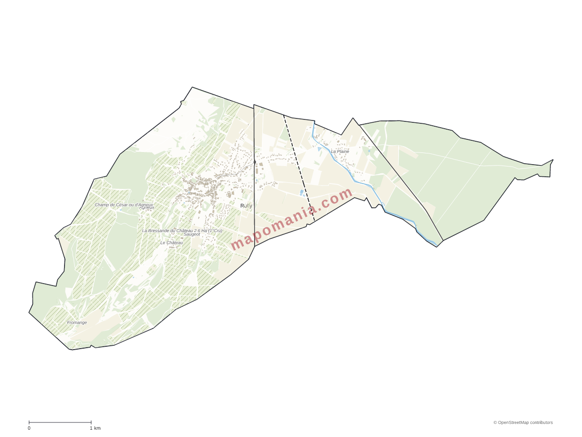 Carte de Rully à personnaliser