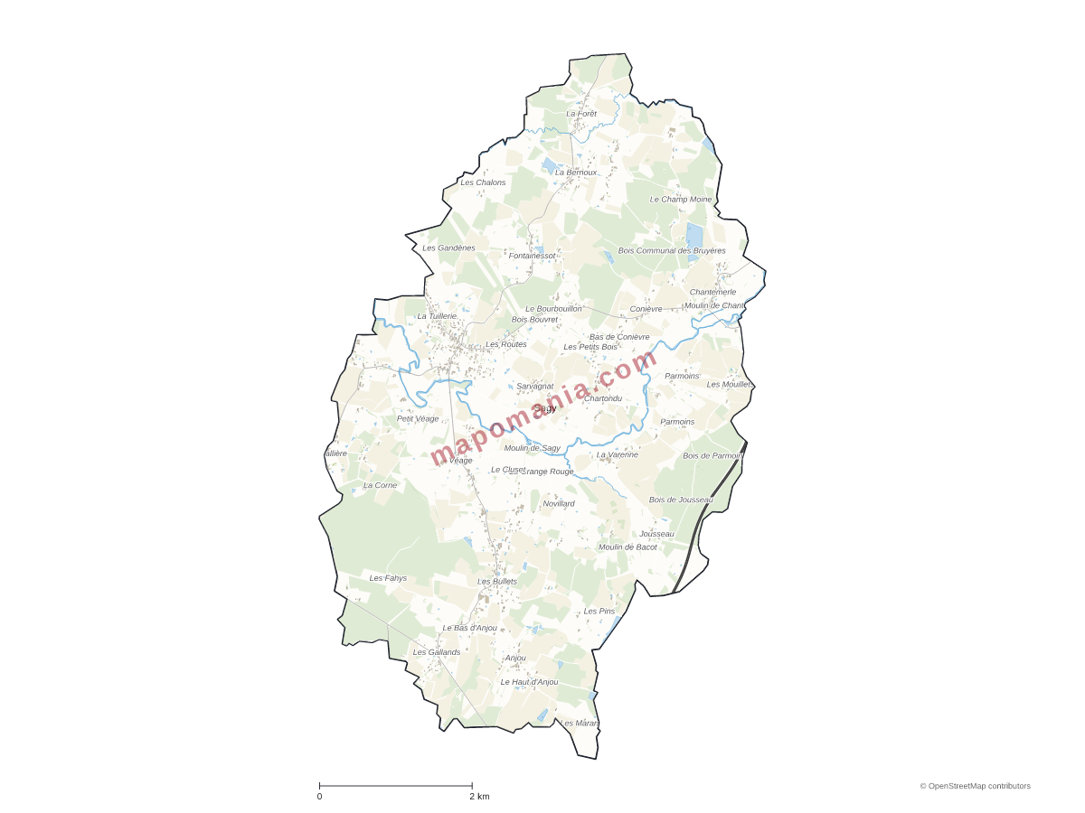 Carte de Sagy à personnaliser