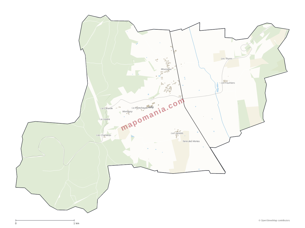 Carte de Sailly à personnaliser