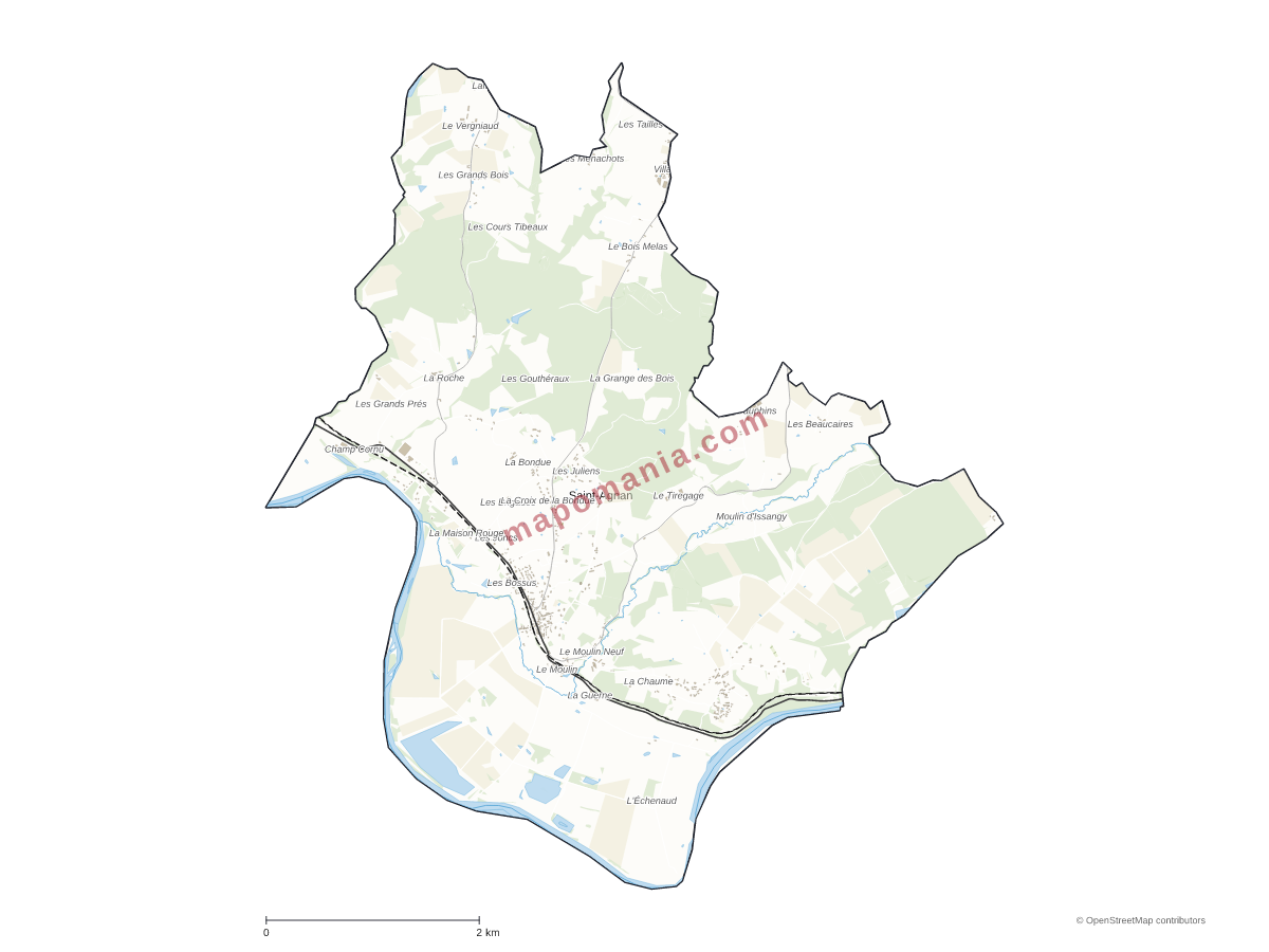 Carte de Saint-Agnan à personnaliser