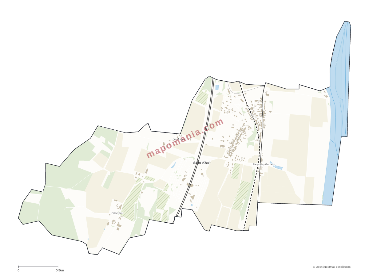 Carte de Saint-Albain à personnaliser