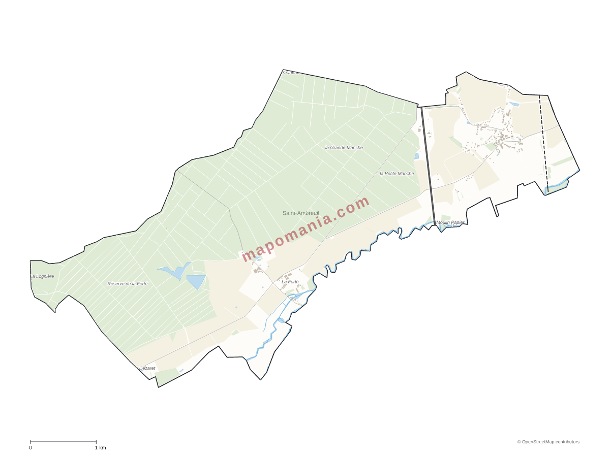 Carte de Saint-Ambreuil à personnaliser