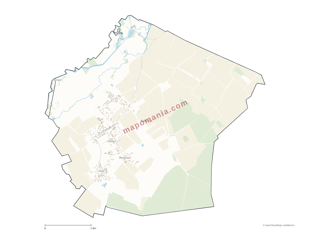 Carte de Saint-Cyr à personnaliser