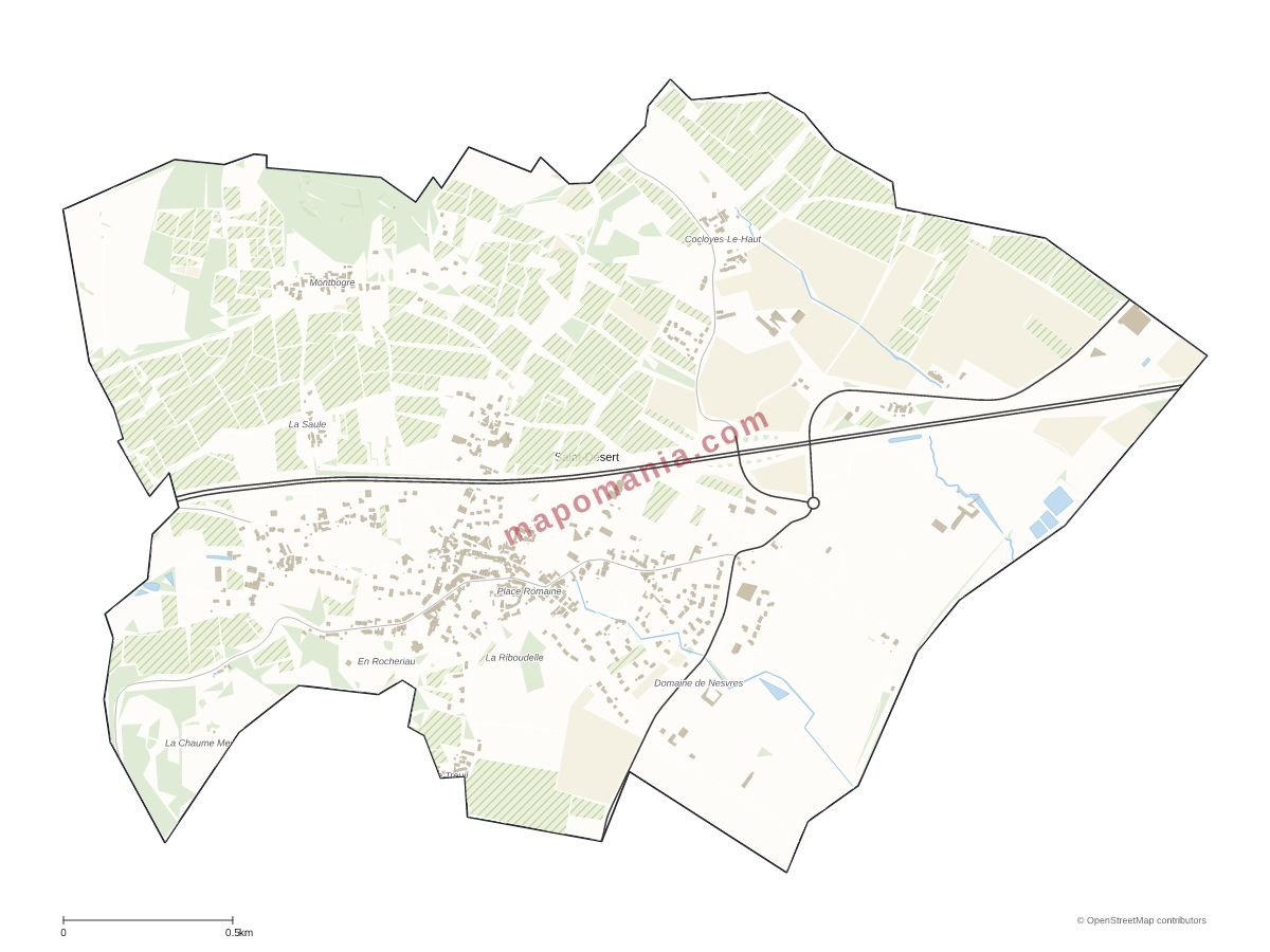 Carte de Saint-Désert à personnaliser