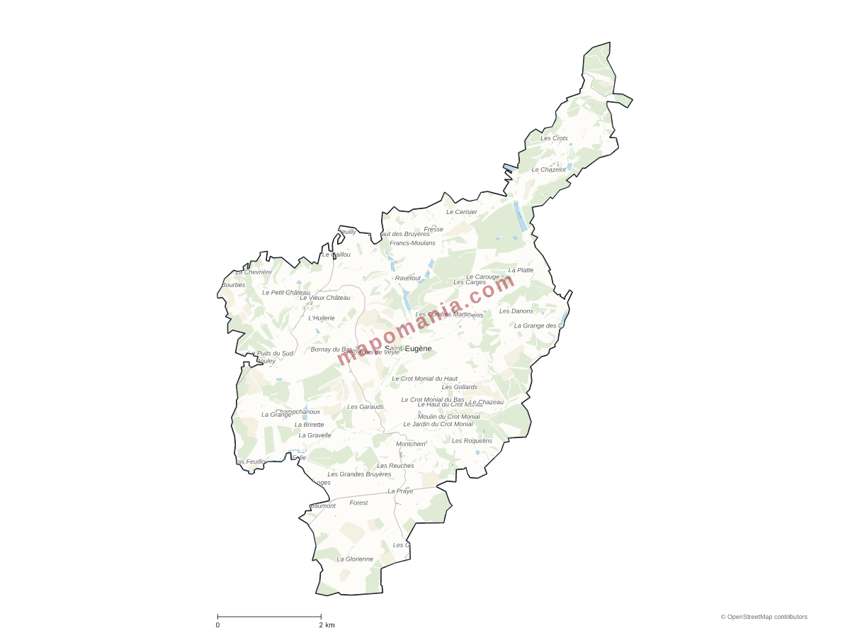 Carte de Saint-Eugène à personnaliser
