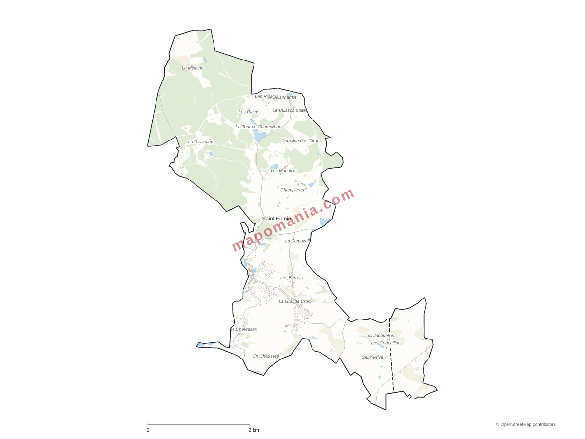 Carte de Saint-Firmin à personnaliser