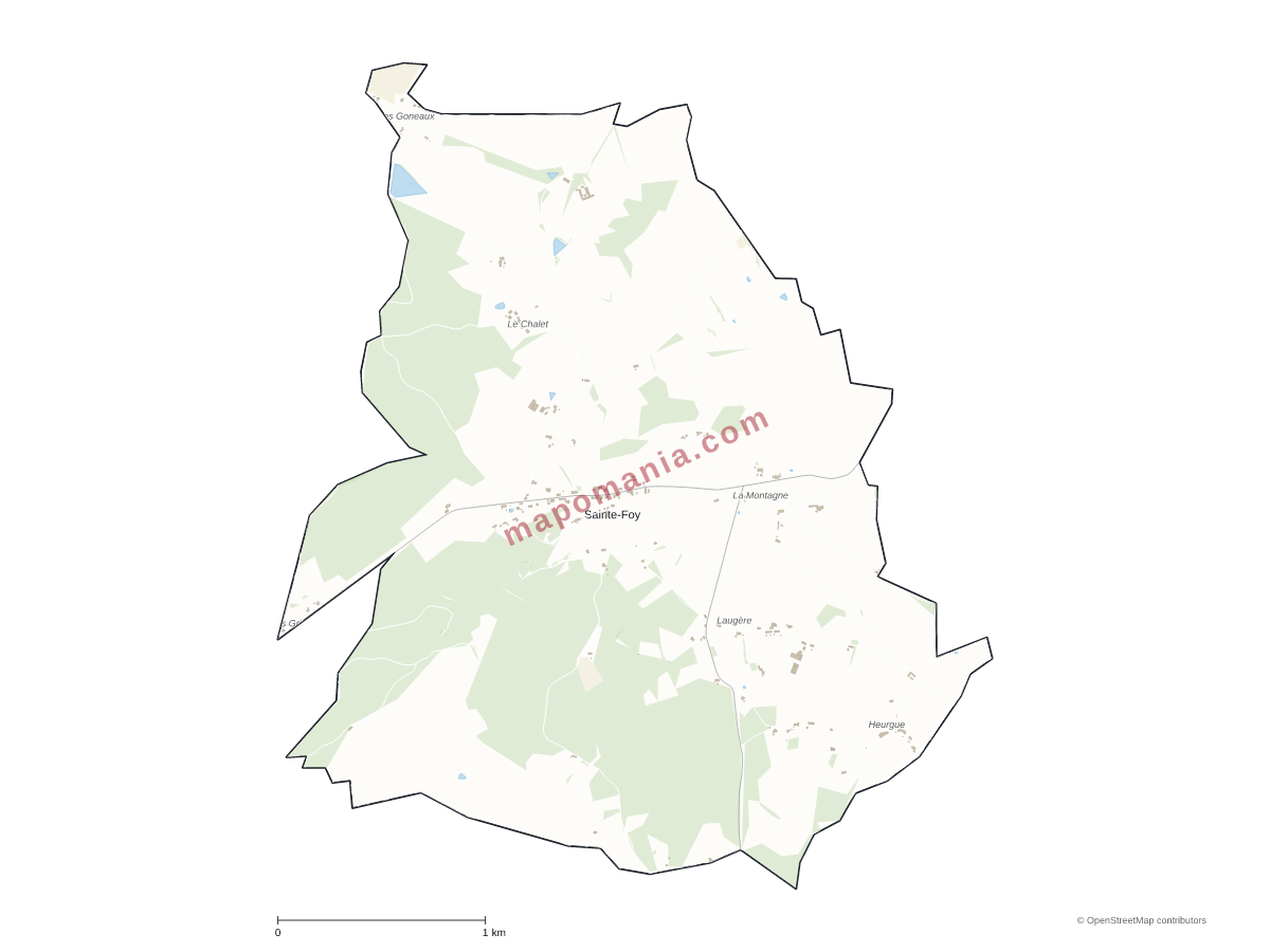 Carte de Sainte-Foy à personnaliser