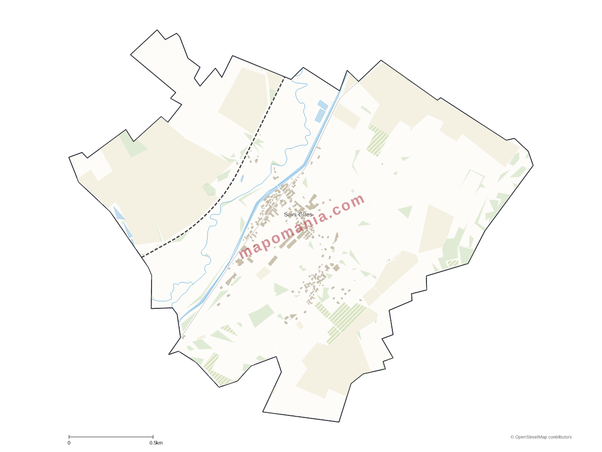 Carte de Saint-Gilles à personnaliser