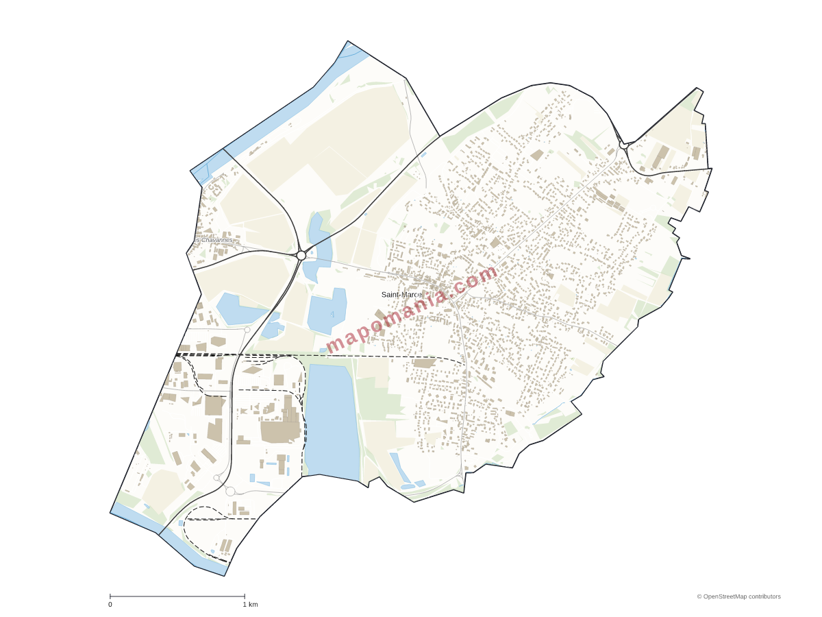 Carte de Saint-Marcel à personnaliser