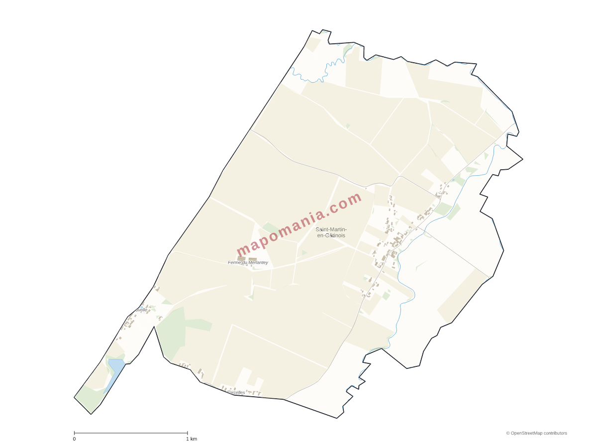 Carte de Saint-Martin-en-Gâtinois à personnaliser