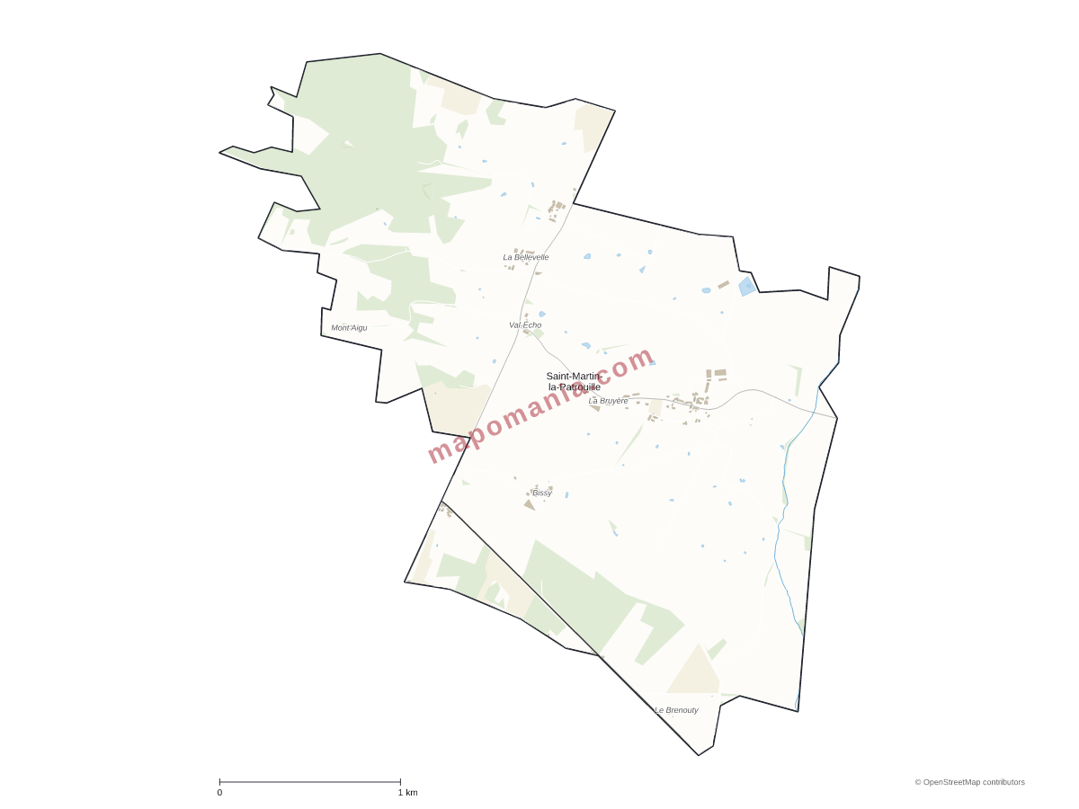 Carte de Saint-Martin-la-Patrouille à personnaliser