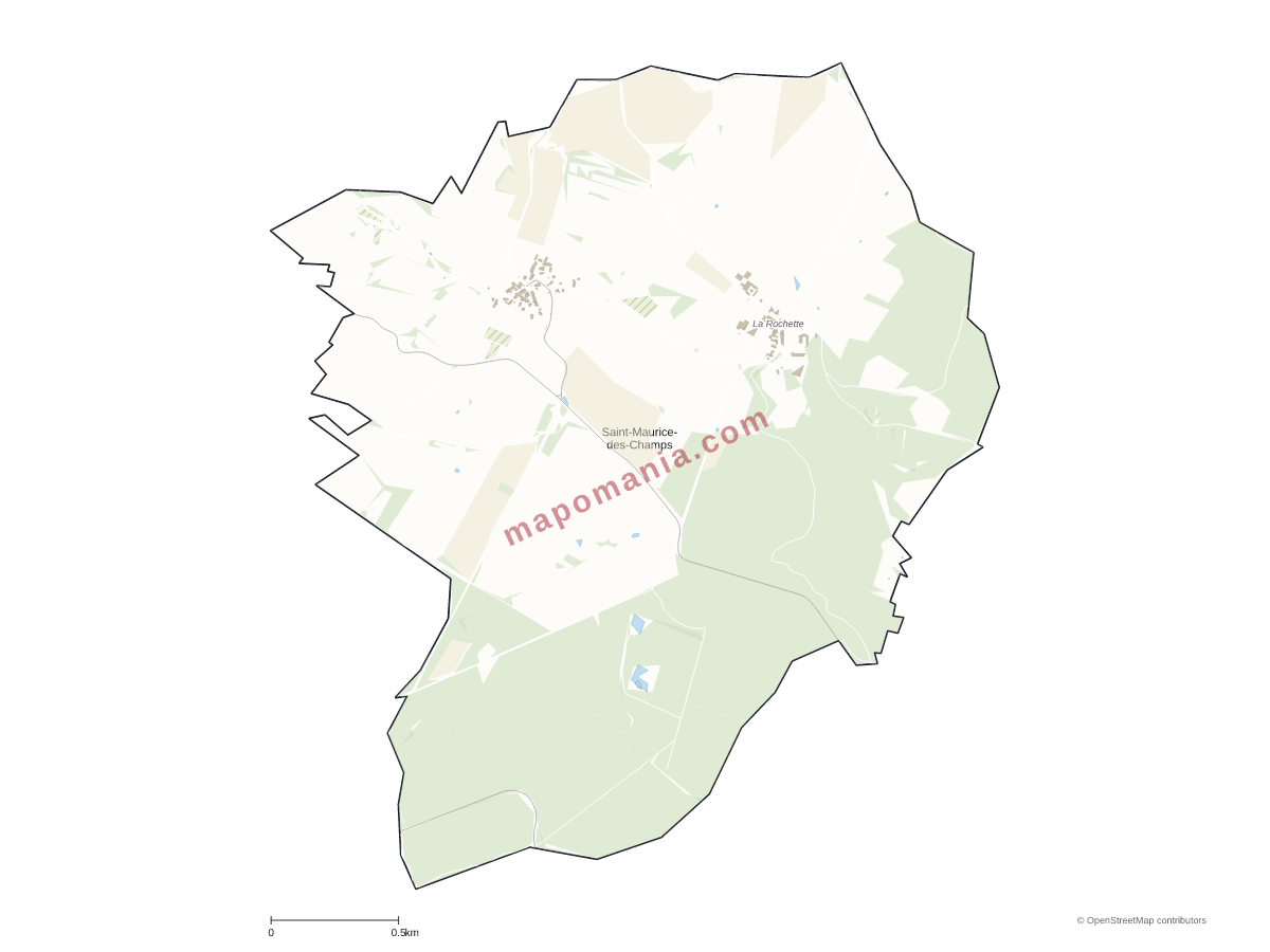 Carte de Saint-Maurice-des-Champs à personnaliser
