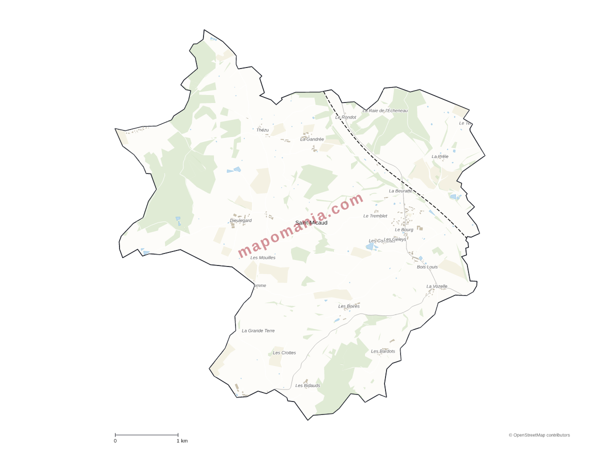 Carte de Saint-Micaud à personnaliser