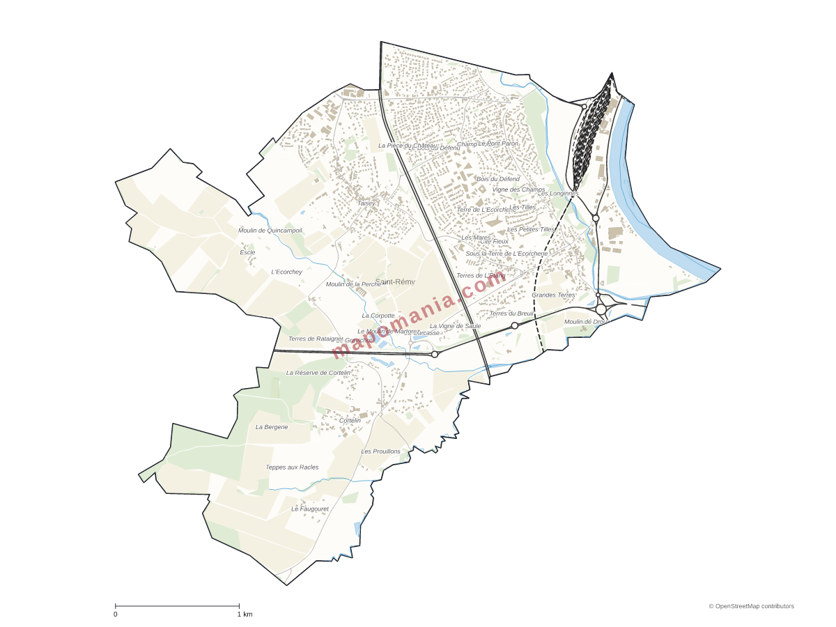 Carte de Saint-Rémy à personnaliser