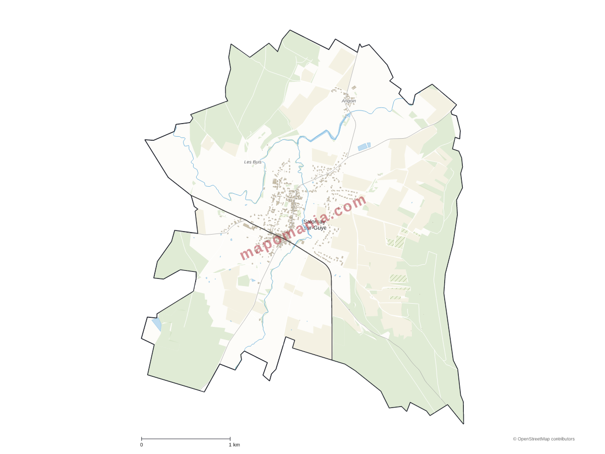 Carte de Salornay-sur-Guye à personnaliser