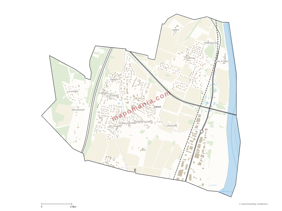 Carte de Sancé à personnaliser