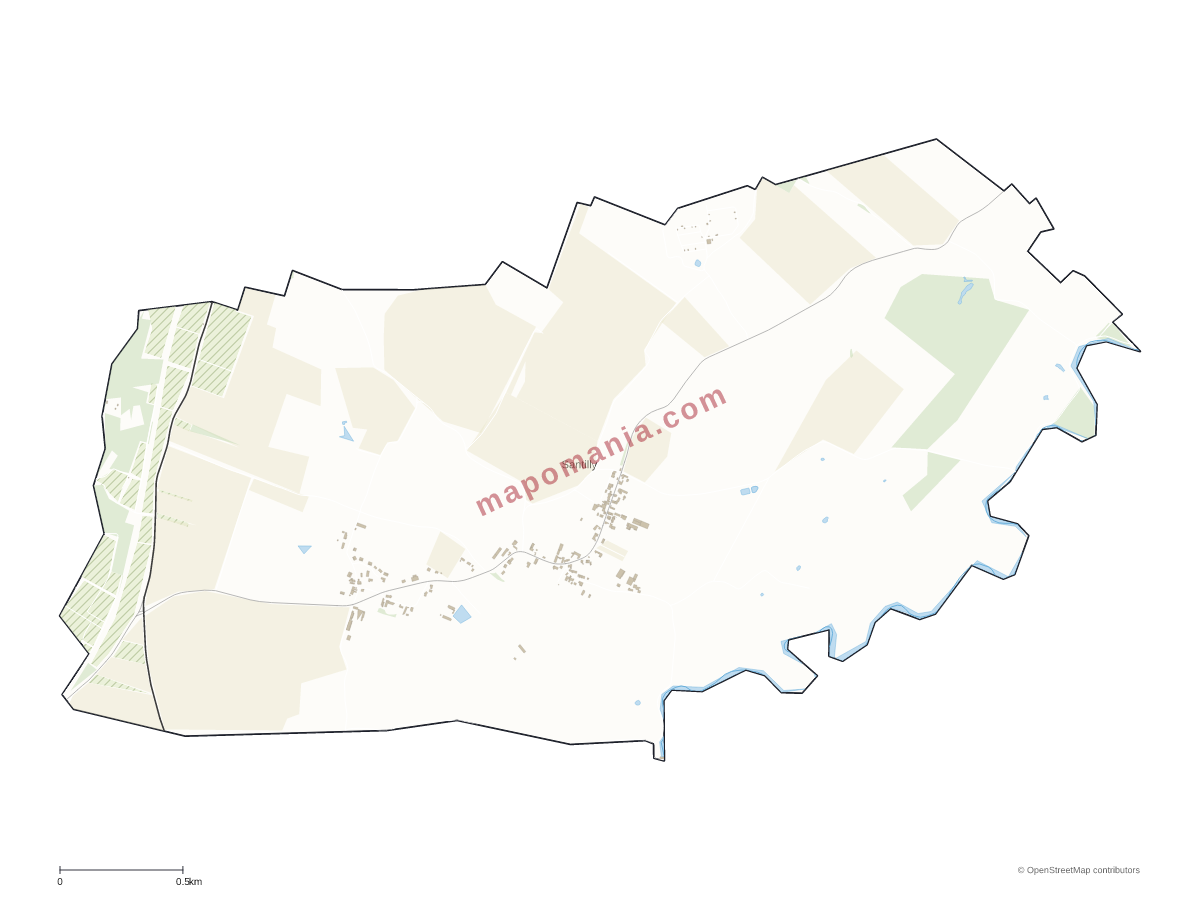 Carte de Santilly à personnaliser