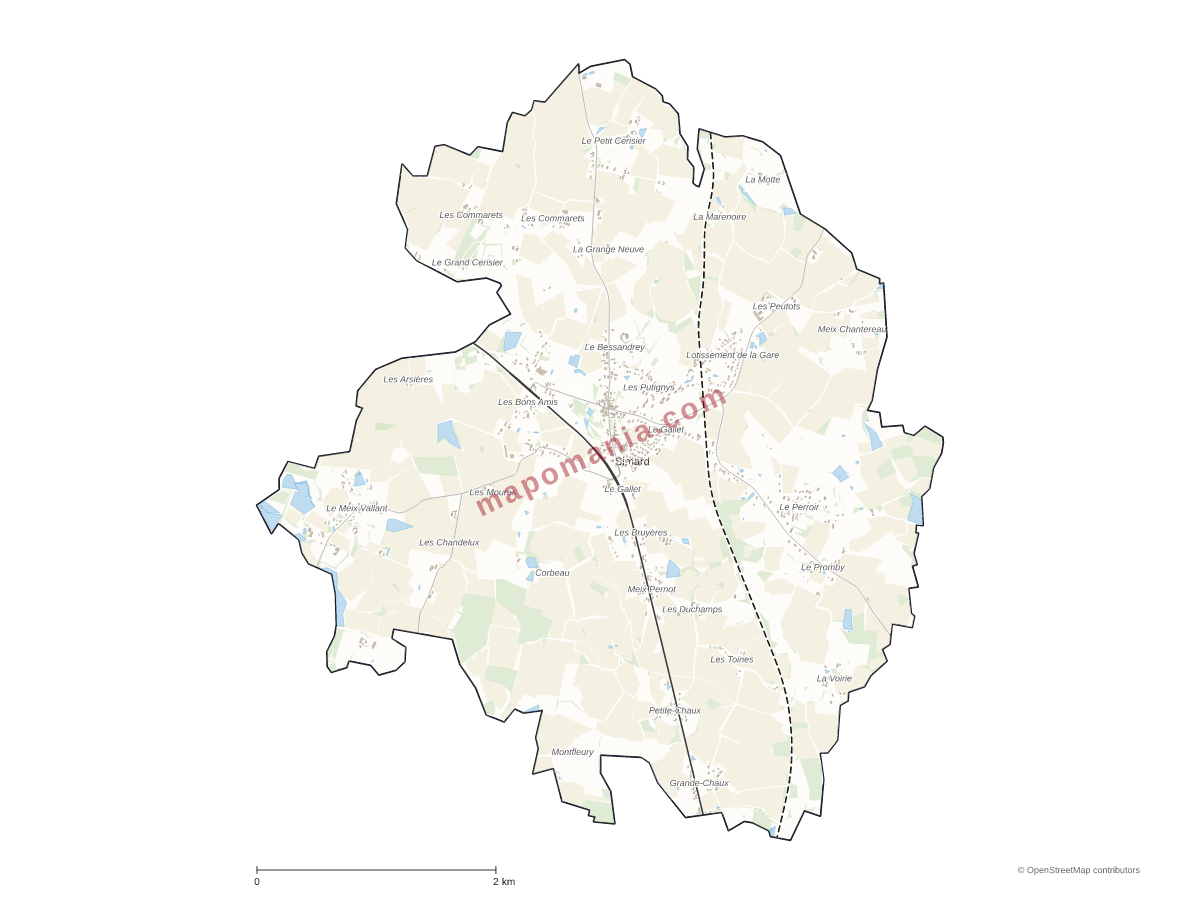Carte de Simard à personnaliser
