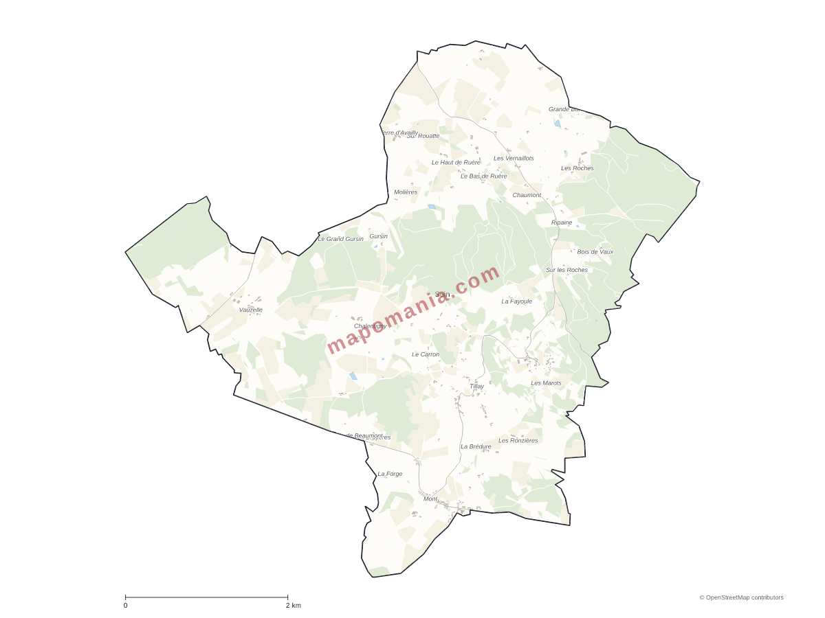 Carte de Suin à personnaliser