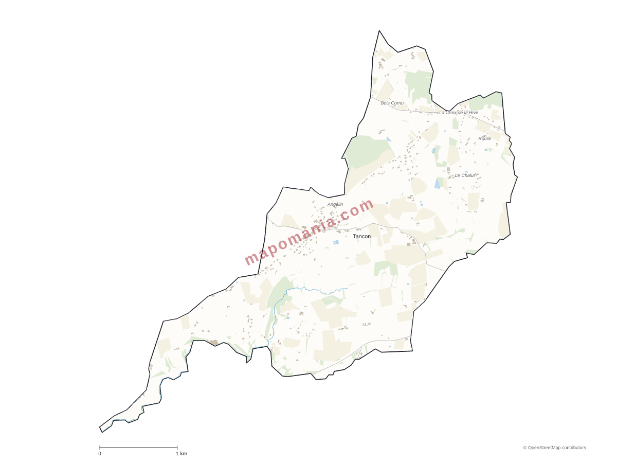 Carte de Tancon à personnaliser
