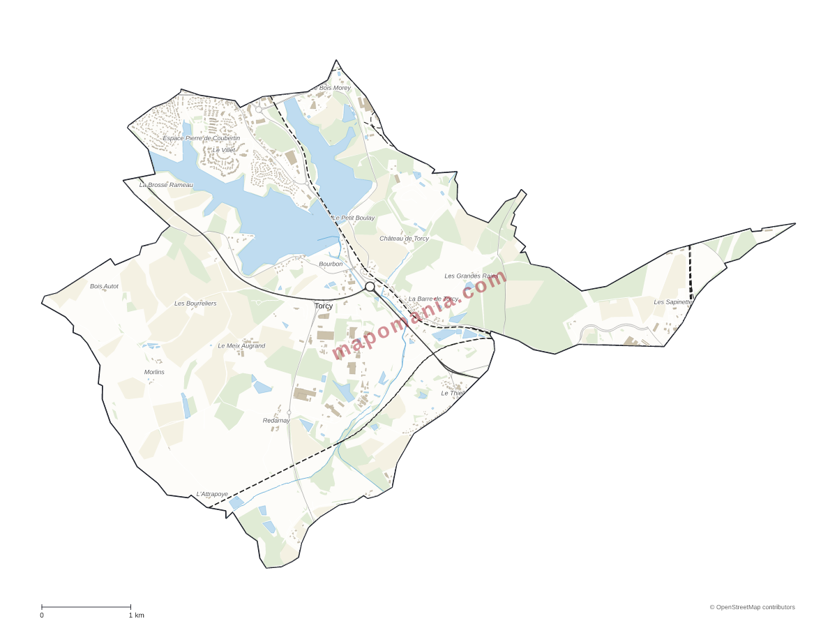 Carte de Torcy à personnaliser