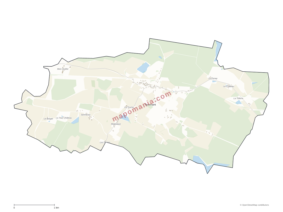 Carte de Toutenant à personnaliser