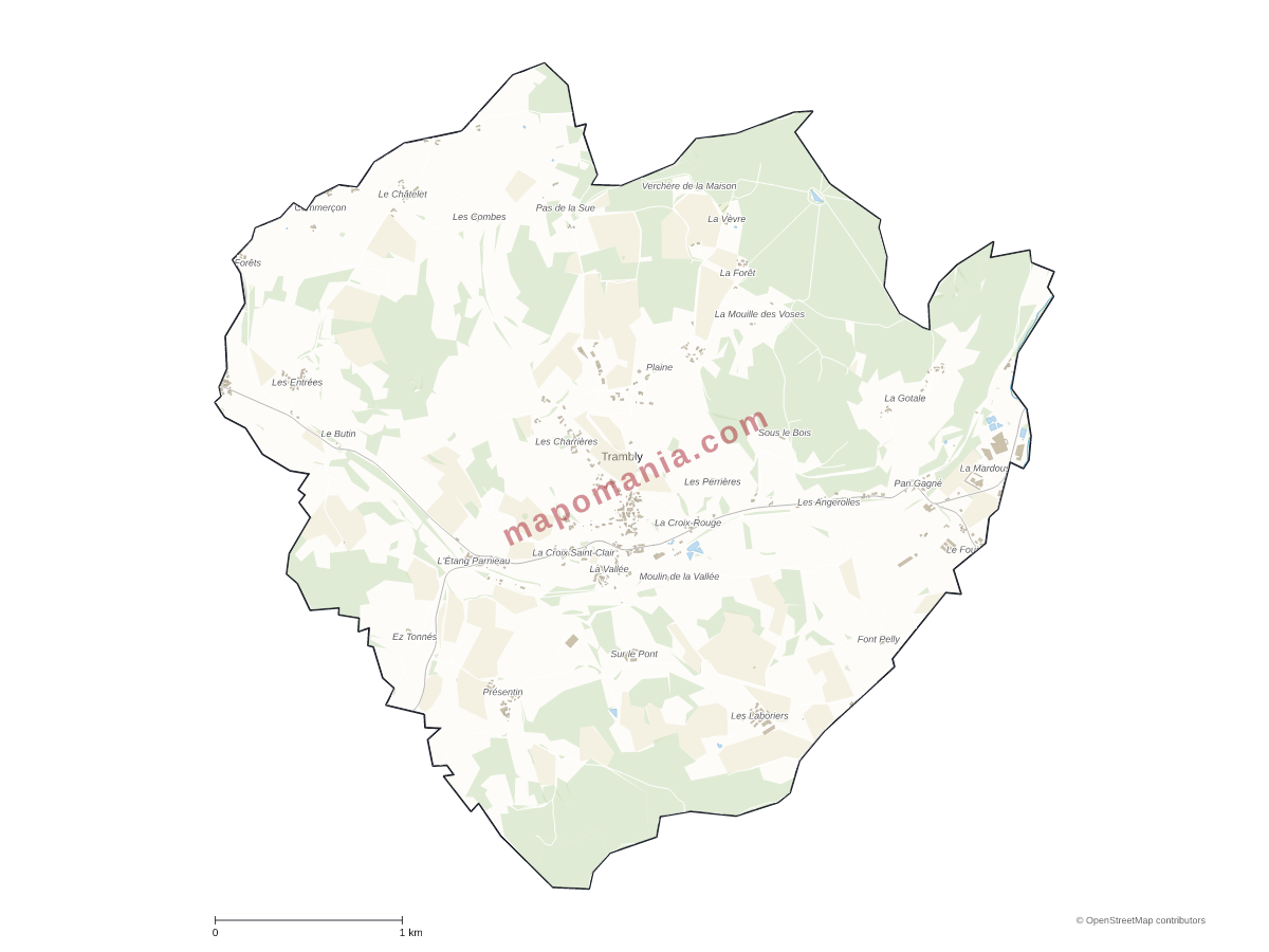 Carte de Trambly à personnaliser