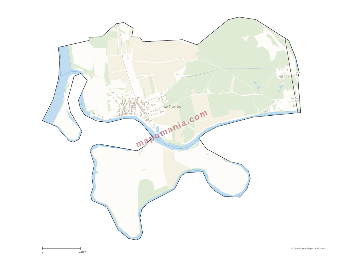 Carte de La Truchère à personnaliser