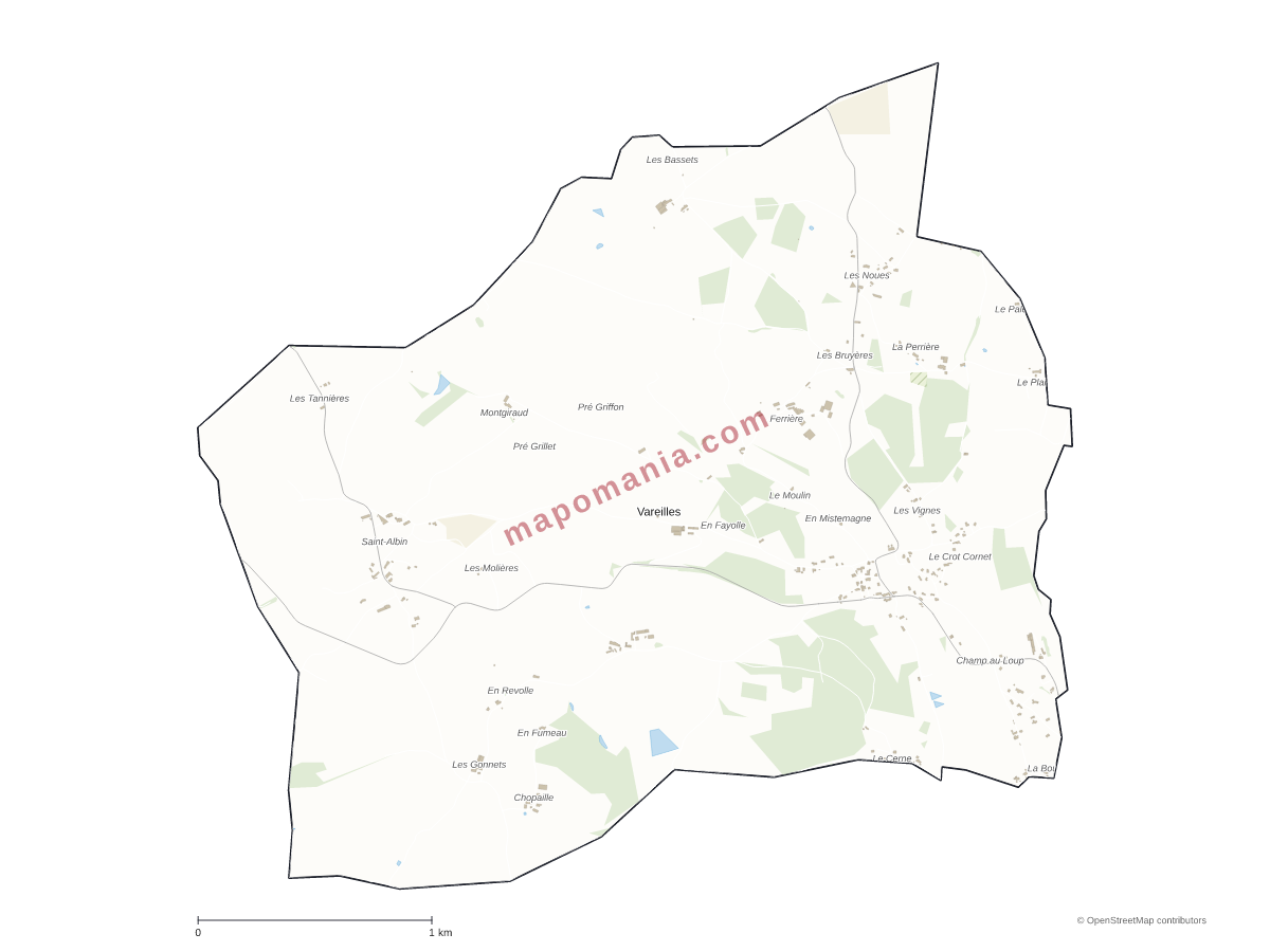 Carte de Vareilles à personnaliser
