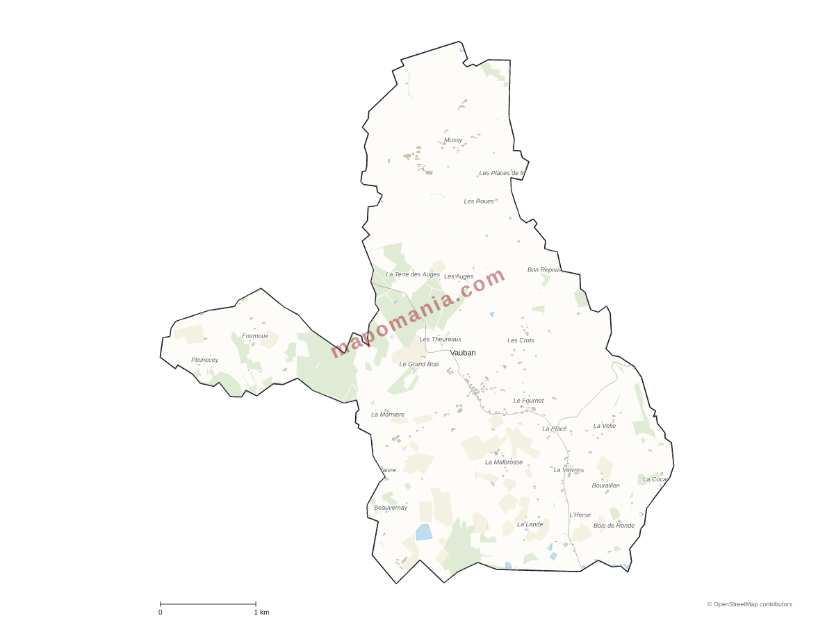 Carte de Vauban à personnaliser