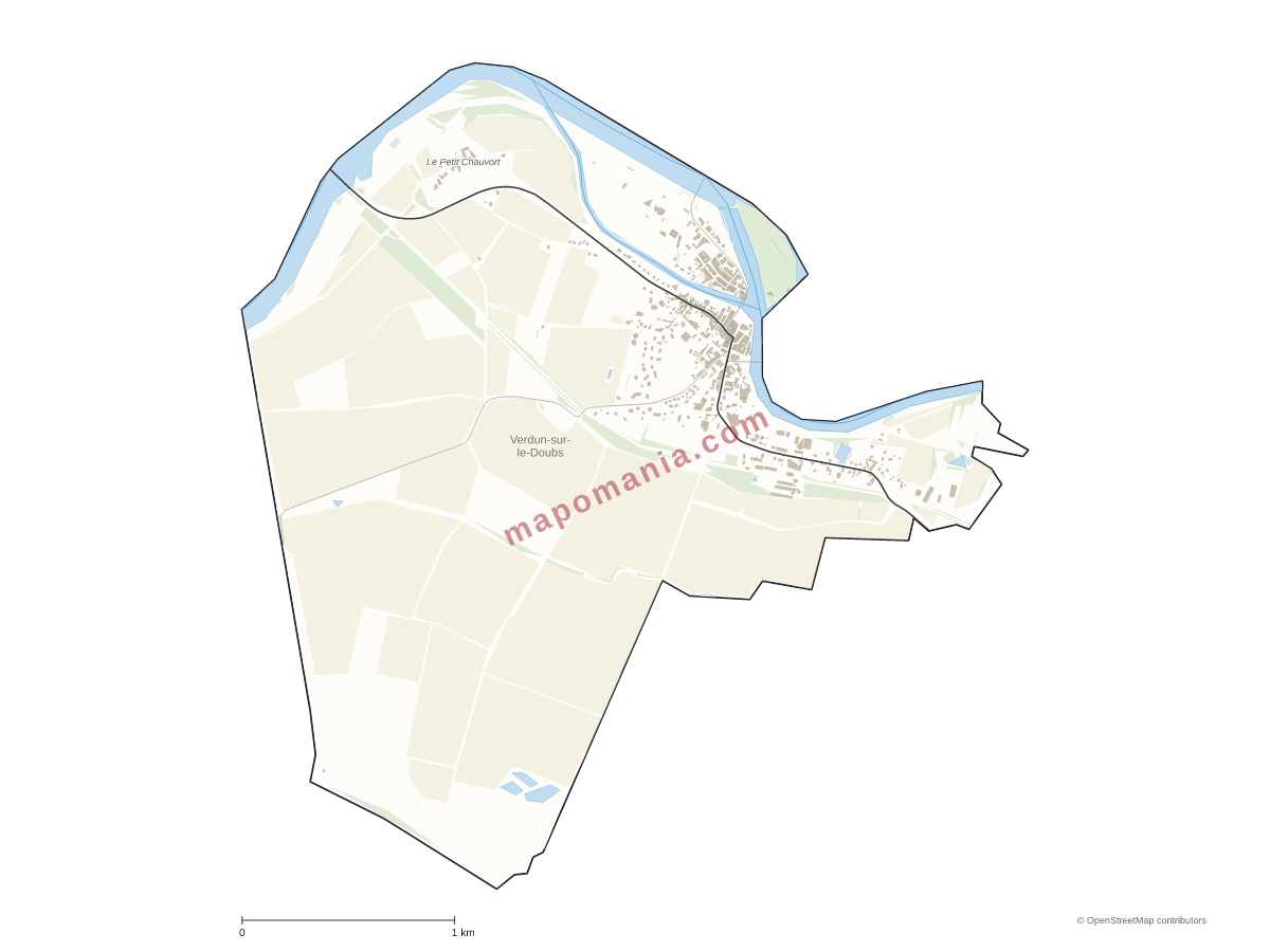 Carte de Verdun-Ciel à personnaliser