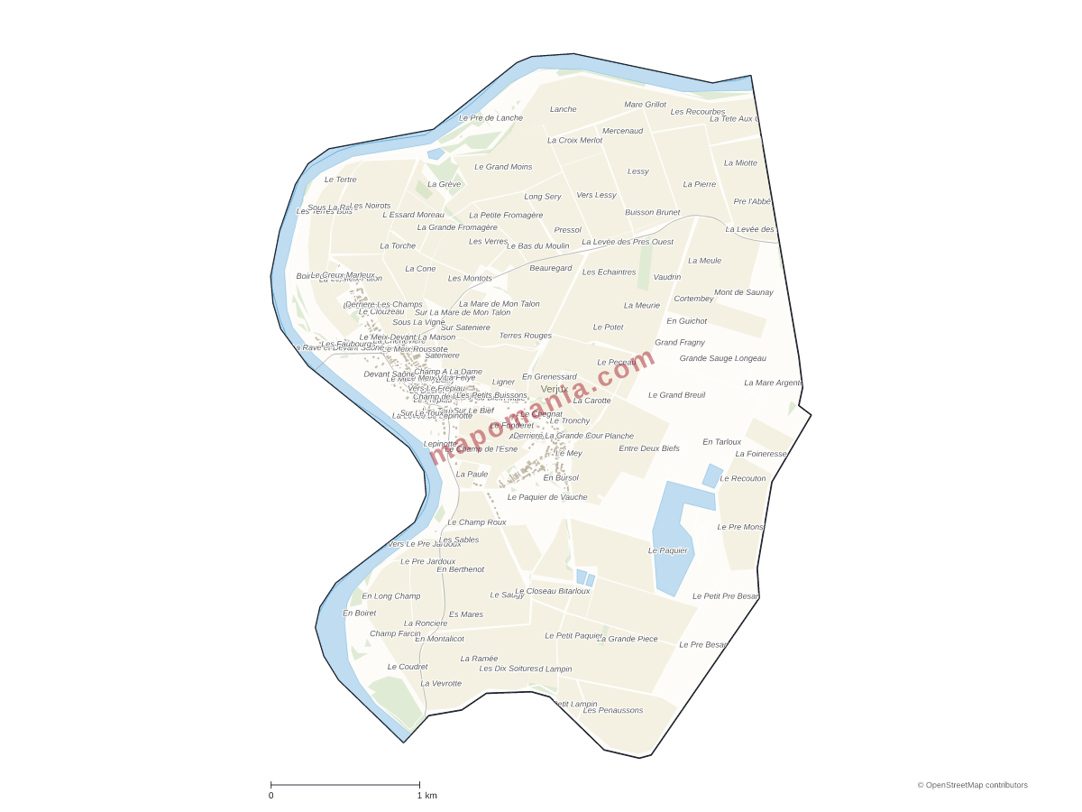 Carte de Verjux à personnaliser