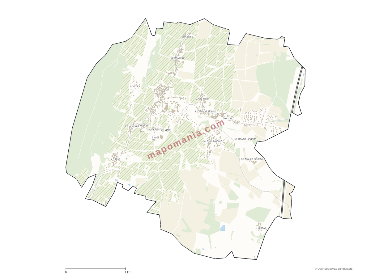 Carte de Viré à personnaliser