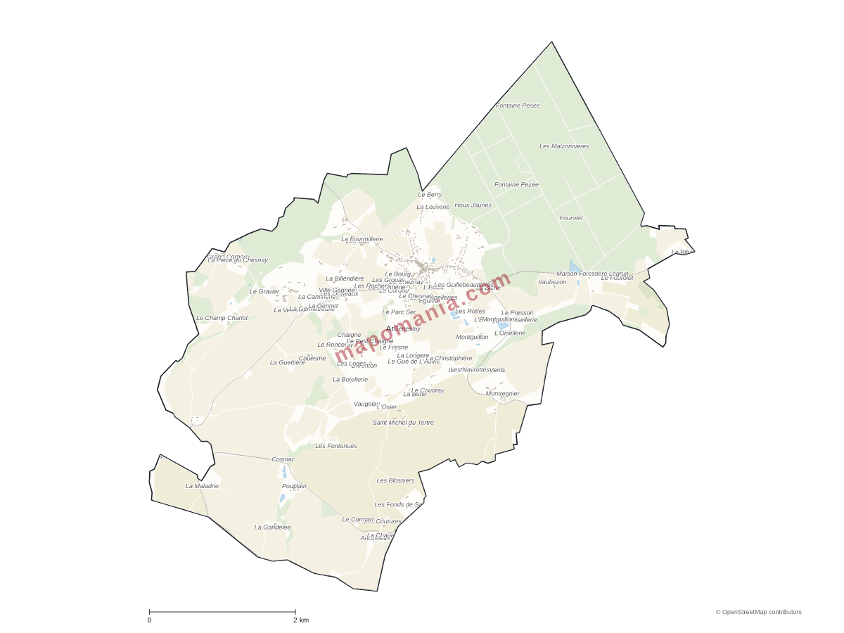 Carte de Ancinnes à personnaliser